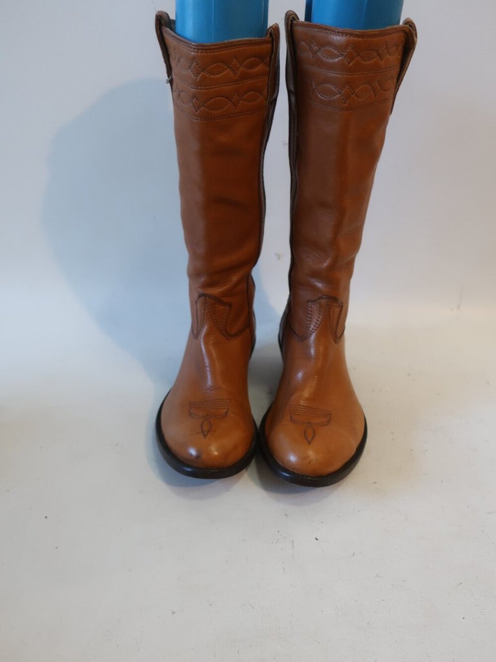 Womens Stewart Boot Company Brown Leather Western Cowgirl Boots 9